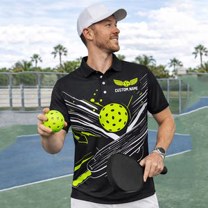 Camiseta Polo de Manga Corta para Hombre, Personalizada con Logotipo, de Alta Calidad, para Pickleball, con Estampado Gráfico, de Poliéster, de Secado Rápido - Product Image 1