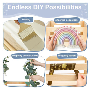 Bé thùng gỗ Giỏ bé lưu trữ Crate Closet với xử lý có thể điều chỉnh giỏ cho bé tắm quà tặng món quà chào đón cho trẻ sơ sinh - Product Image 6