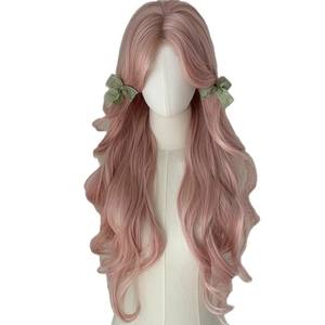 วิกผมยาวหยิกแบบมีหน้าม้าปัดข้าง ยี่ห้อในประเทศ  ฐานลูกไม้ 13x4  ไรผมธรรมชาติ  ใยผม Kanekalon  วิกเต็มศีรษะ - Product Image 2