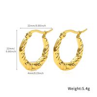 Boucles d'oreilles professionnelles de bureau en acier inoxydable plaqué or 18 carats, bijoux géométriques irréguliers haut de gamme pour femmes