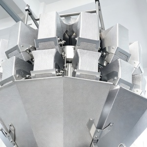 Máquina <span class=keywords><strong>de</strong></span> Envasado al Vacío Rotativa Totalmente Automática para Bolsas Preformadas, con Pesadora Multicabezal para Sardinas Secas, Pescado Seco, Nueces, Alimentos Granulados - Product Image 2