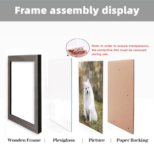 R-<strong>Frame</strong> A3 <strong>A4</strong> Wood <strong>Frames</strong> <strong>With</strong> Plexiglass Wall <strong>Mount</strong> Poster Display MDF Wooden Picture <strong>Frame</strong> - Product Image 2