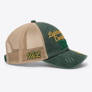 Wholesale Custom Logo Flat Embroidered Washed Denim 6 Panel Baseball Cap Vintage Dad <b>Hat</b> Gorras Manufacturer - Product Image 3