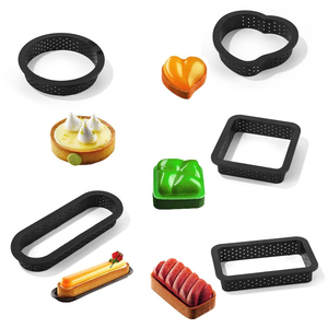 Rettangolo rotondo cuore quadrato ovale Nylon crostata anello torta Mousse stampo per fai da te francese Dessert pasticceria cottura - Product Image 2