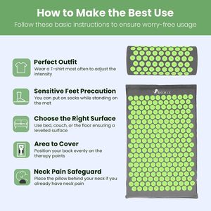 ECO Friendly Coconut Plastic Spikes Yoga Massage Shakti Mat Reflexology Acupressure Mat - Product Image 2