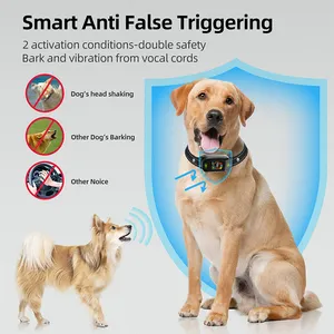 Smart Bark Collar Rechargeable Anti Barking Training Collar With Adjustable Sensitivity Dog Perimeter Shock Collar