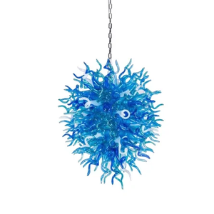 Lustre italien d'art soufflé à la main sur mesure Swirl Clear Blue <span class=keywords><strong>Turquoise</strong></span> Glass Decorative Pendant Lights for Home Office Hotel - Product Image 2