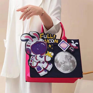 Sac de rangement souple écologique personnalisé avec poignées durables pour les achats de femmes Impression de LOGO personnalisée - Product Image 5