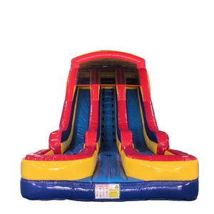 Đầy Màu sắc trượt thương mại lớp PVC ngoài trời công viên lớn thiết bị Inflatable khô Dual Lane SLIDES cho bán - Product Image 4