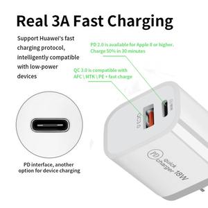PD 18W Charge Rapide Usb C Chargeur pour iphone 12 Mini <span class=keywords><strong>Pro</strong></span> MAX 11 XS XR <span class=keywords><strong>X</strong></span> 8 Plus Double Charge Rapide 3.0 pour iPad air 4 <span class=keywords><strong>2021</strong></span> - Product Image 6