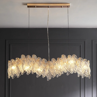 Lustre en verre rond simple de style postmoderne, moderne et luxueux, de haute qualité, pour hôtel, salle à manger, chambre à coucher