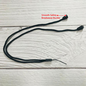 Lanière rétractable ronde robuste, sangle de <span class=keywords><strong>cou</strong></span> détachable avec clip pour homme femme porte-carte <span class=keywords><strong>clé</strong></span> - Product Image 1