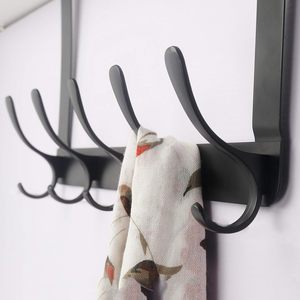 Hot Bán Treo Tường Wasy Cài Đặt Quần Áo Giá Chất Lượng Cao Trong Cửa Màu Đen Móc Phía Sau Cửa - Product Image 5