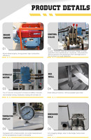 Préchauffeur de peinture thermoplastique pour marquage routier à double cylindre, chauffé au gaz hydraulique, 1200 kg, avec moteur diesel