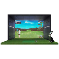 Simulador de Golf Interior Modelo MNQ003 de Origen Chino con Instalación a Domicilio Global PGM, Cámara de Alta Velocidad, Láser 4K, 3D