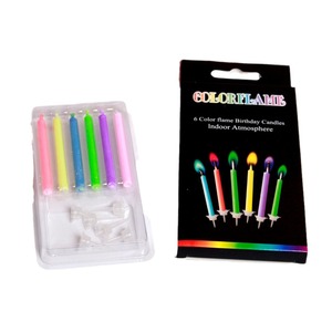 Colorful <b>Flame</b> Birthday <b>Candles</b> Paraffin Rainbow <b>Candles</b> For Cake Party Decor - Product Image 3