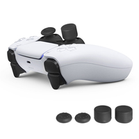 Neuer schein ung 4 Stück schwarze Daumen griffe für PS5 Wireless Controller Silikon Präzision Antislip Gummi Analog Stick Griffe für PS5