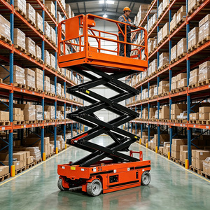 Plataforma Elevadora Compacta de Tijera de 1000kg 2000kg, Elevador de Personal de 9m 16m, Plataforma Elevadora para Construcción y Pintura en Interiores OEM - Product Image 3