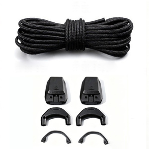 NOUVEAU Lacet en nylon rond sans nœud avec crochets en plastique et verrous pour chaussures d'extérieur - Product Image 2