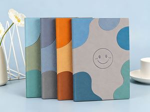 Carnet A5 en cuir PU à couverture rigide avec surpiqûres colorées personnalisées 2026, 100 feuilles, journal scolaire, pages épaisses, vente en gros - Product Image 2