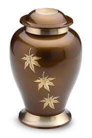 Feuilles tombantes en laiton poli de qualité supérieure, Urn pour adultes, pour ceintures naturelles et fournitures de funérailles - Product Image 2