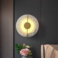 Applique murale LED moderne en laiton de style nordique avec marbre