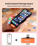 Flash Drive USB2.0/3.0 Antarmuka Ganda Tipe-C dari Paduan Seng, Cocok untuk Ponsel dan Komputer, Perangkat OTG Serbaguna