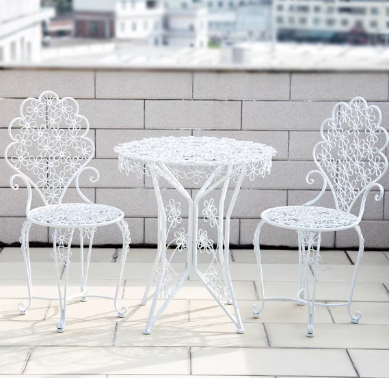 One table and two chairs (plum blossom white)