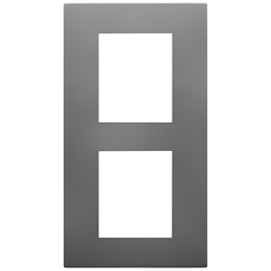 4M Vertical <b>Plate</b> 2+2 Int71 Satin Stainless Steel Wall <b>Switch</b> Cover 16.6x9.2x1.7cm - Product Image 1