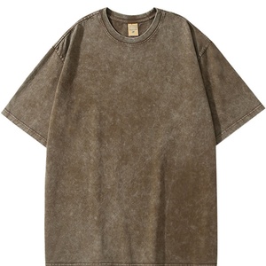 เสื้อยืดโอเวอร์ไซส์ผู้ชาย วินเทจ ผ้าคอตตอนหนา 280 กรัม ทรงสตรีทแวร์ แขนสั้น ผ้าเรียบ ระบายอากาศได้ดี กันยับ ซักย้อมสีแบบแอซิดวอช ทรงยาว - Product Image 6