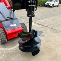 Tarière hydraulique personnalisée pour chargeuse compacte, pour le forage de trous d'arbres et de fondations