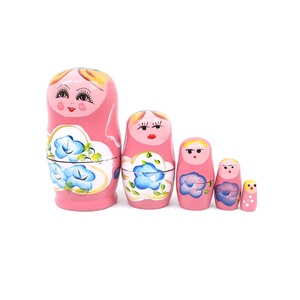 Bambole matrioska russe personalizzate nidificazione del legno 5 pezzi bambole impilate regalo Festival Matreshka artigianato fatto a mano bambola matrioska russa - Product Image 4