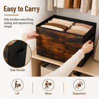 Boîte de rangement pour chaussures en bois grainé avec couvercle transparent, 12 compartiments, étui anti-poussière à fermeture éclair – Offre Spéciale