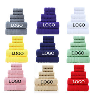 Ensemble de serviettes en coton 6 couleurs 100% coton serviettes turques pour salle de bain serviette de bain à séchage rapide hautement absorbante meilleure vente avec logo personnalisé - Product Image 1