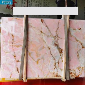 Modern Design Natural Light <strong>Pink</strong> Onyx Rose <strong>Pink</strong> <strong>Marble</strong> Slab Polished Backlit Onyx Translucent for Interior Background Wall Panel - Product Image 3