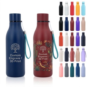 Botella de Acero Inoxidable Aislada al Vacío de 550 ml, Compatible con Porta Botellas de Bicicleta, con Tapa de Apertura Rápida para Ciclistas - Product Image 1