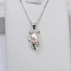 Pendentif écureuil animal en argent S925 version coréenne Wenchi, accessoire DIY avec perle 8-9, chaîne de clavicule vide, pendentifs de mode, breloques - Product Image 4