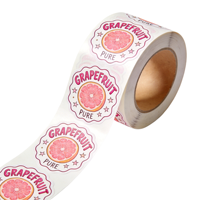 Op maat gemaakte fruit sap stickerrol, waterdicht, zelfklevend, voor voedselverpakkingen, glazen flessen, potten, dranken en verpakkingen.