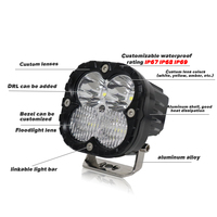 3.5 pouces 40W blanc jaune Led lumière de travail pour 24V 3.5 pouces Led Pods Flood Spot Combo brouillard conduite 4X4 tout-terrain blanc