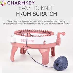 Charmkey Super Sized 48 Aiguilles DIY Machine <span class=keywords><strong>À</strong></span> Tricoter <span class=keywords><strong>À</strong></span> Manivelle <span class=keywords><strong>Laine</strong></span> Machine <span class=keywords><strong>À</strong></span> Tricoter pour La Maison - Product Image 3