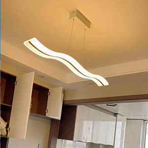 <span class=keywords><strong>Lampe</strong></span> suspendue à corde flexible, luminaire suspendu haut et bas, lustre en acrylique lumineux, ondes montantes et descendantes, éclairage suspendu pour ascenseur - Product Image 6