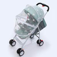 Moustiquaire pour poussette bébé, broderie florale d'été, fabrication sur mesure