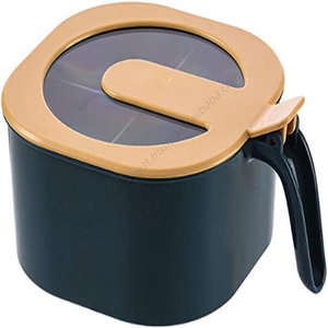 Boîte de rangement pour épices DS2083 en gros avec couvercle, support à condiments en plastique à quatre compartiments pour sel et poivre - Product Image 1