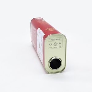 Boîte de conserve rectangulaire en fer blanc de qualité alimentaire de 1,6 L vide pour huile d'olive avec couvercle en plastique et impression offset - Product Image 5