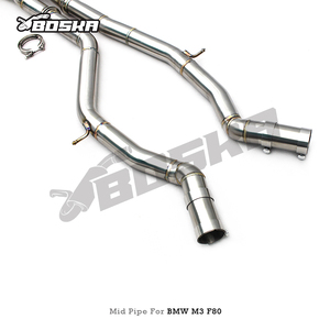 Tubo Intermedio de Longitud Igual Personalizado para BMW M3/M4 F80/F82/F83 3.0T 2015-2017, Escape de Acero Inoxidable Boska con Tubo en Z de 63mm/70mm - Product Image 6