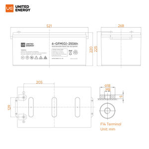 UE Gel AGM Deep Cycle Solar Batterijen 12V 200Ah Onderhoudsvrij Loodzuur <span class=keywords><strong>UPS</strong></span> - Product Image 2