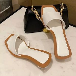 Sandales Talon Femme Transparent <b>Silver</b> New Fashion 2025 Summer Sexy <b>Low</b> <b>Heel</b> Slipper Sandals Shoes for Women - Product Image 4
