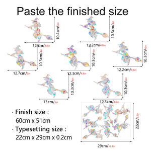 Sun Catcher Sticker Prismático PVC Ventana Calcomanías Electrostáticas Arco Iris Pegatinas - Product Image 5