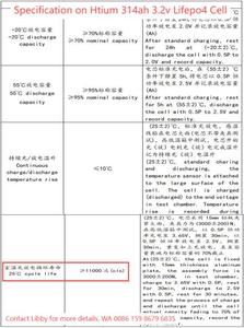 2024 sınıf A 11000 döngü 314Ah 320Ah 330Ah 3.2V prizmatik Lifepo4 pil lityum hücre için depolama aküsü 48V - Product Image 3