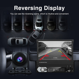 Autoradio Rhythm Single Din 7 pouces rétractable avec Carplay sans fil, Android Auto, logo de démarrage personnalisé gratuit, radio FM - Product Image 4